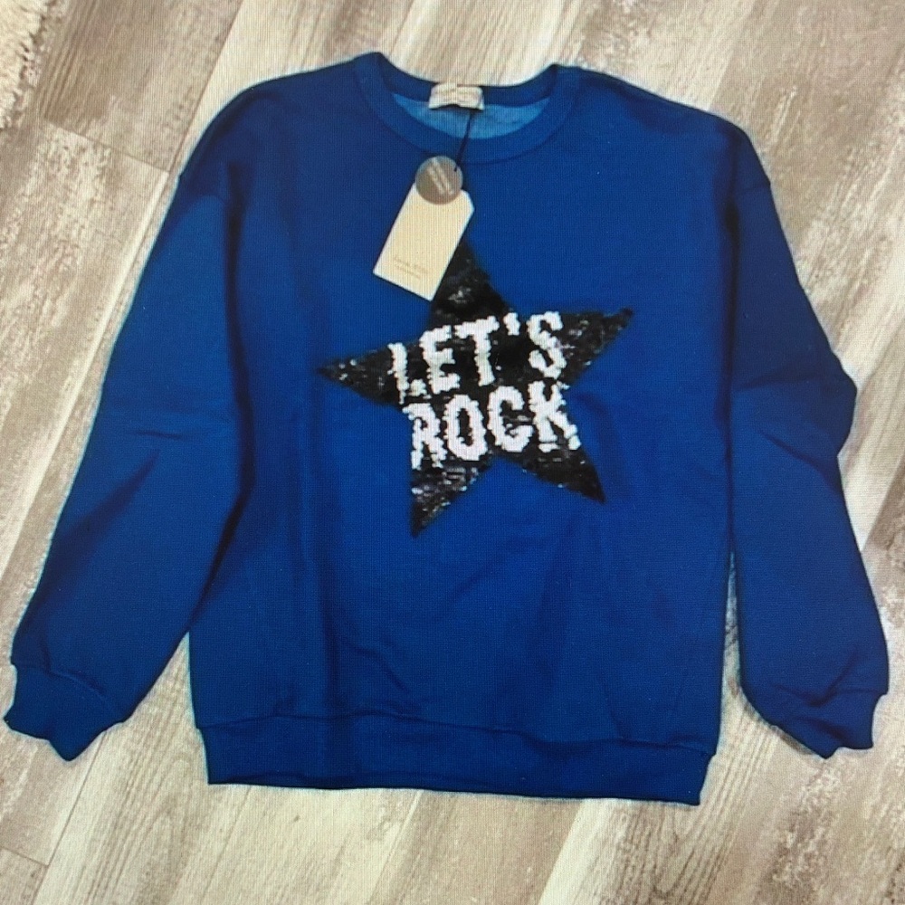 Blue 'Let's Rock' Men's Sweater